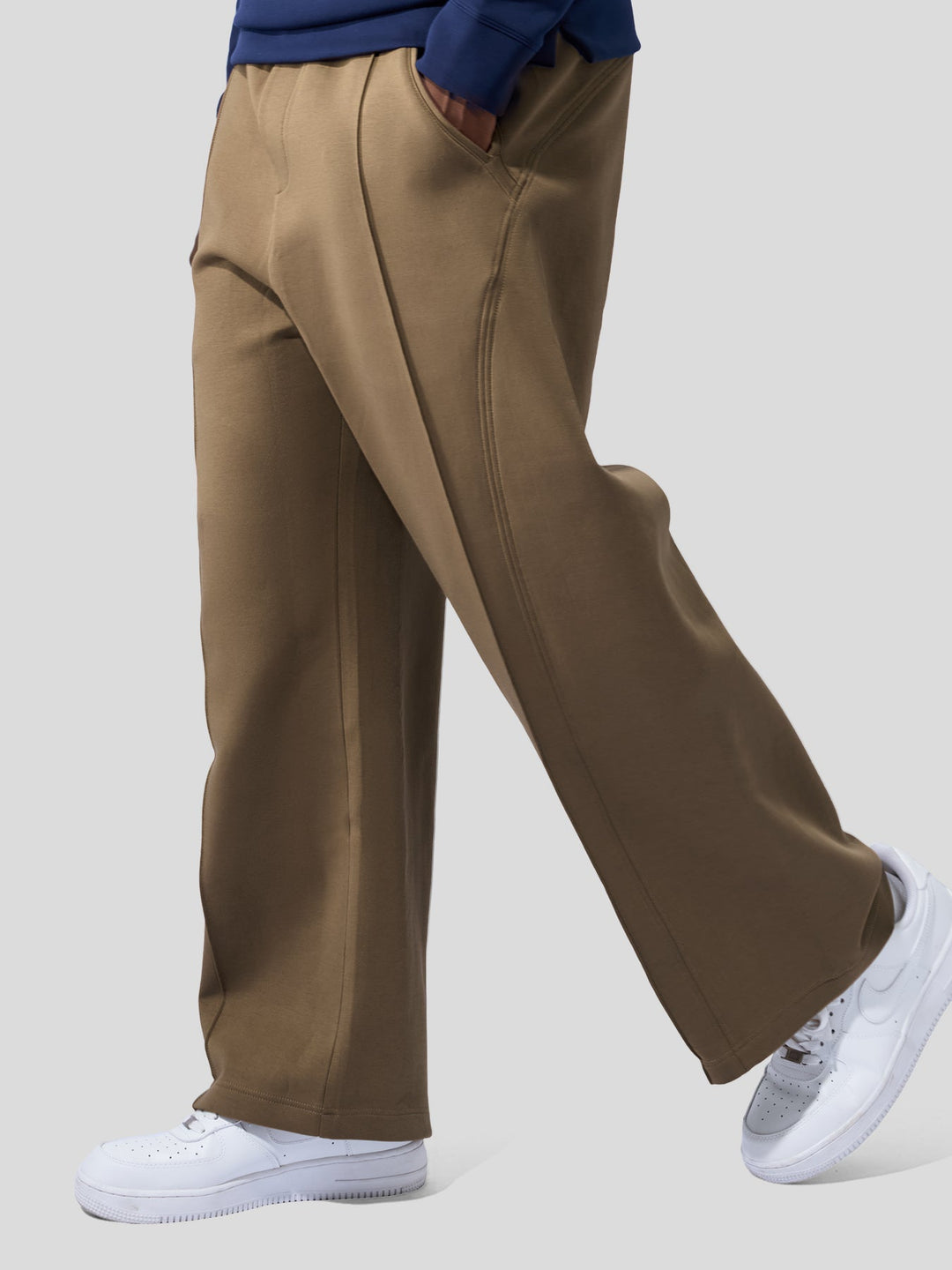 Cozyspacer Layered Sweatshirt And Wide Leg Pants Set