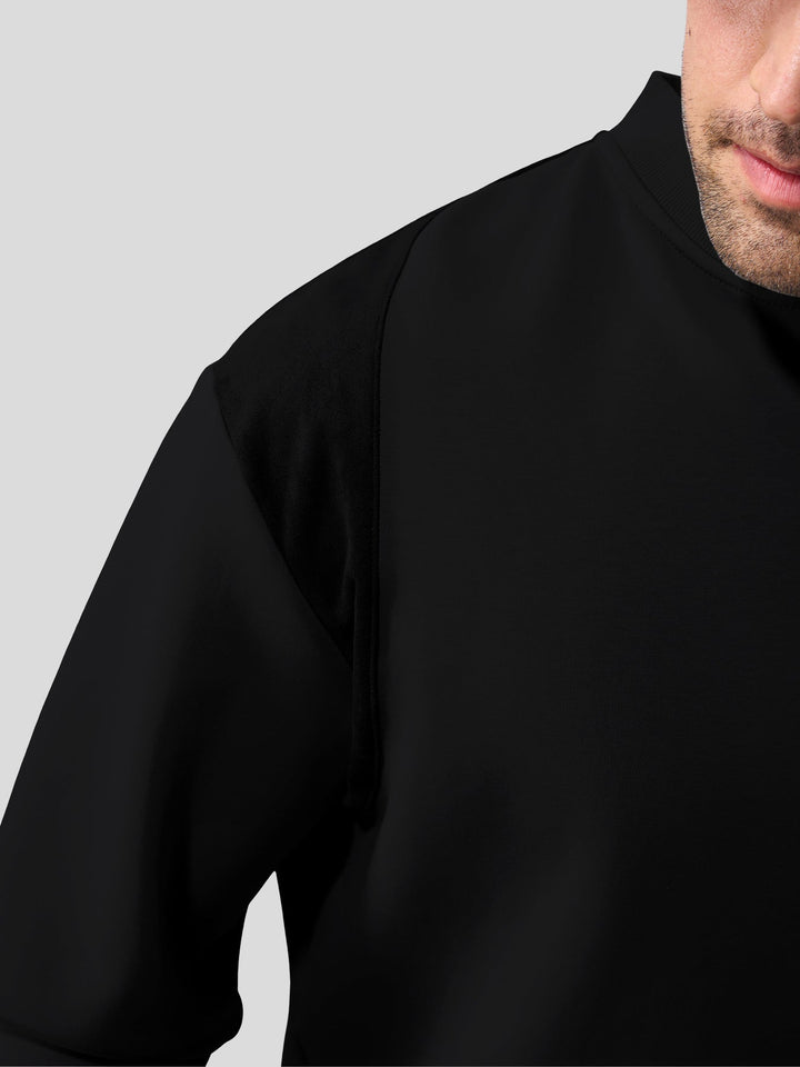 CozySpacer SuedePatch Button Sweatshirt