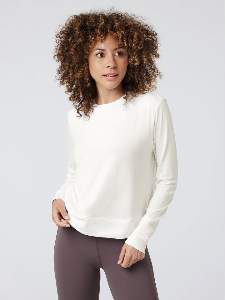 Women Velou Long Sleeve Tee and Wide Leg Pant Set