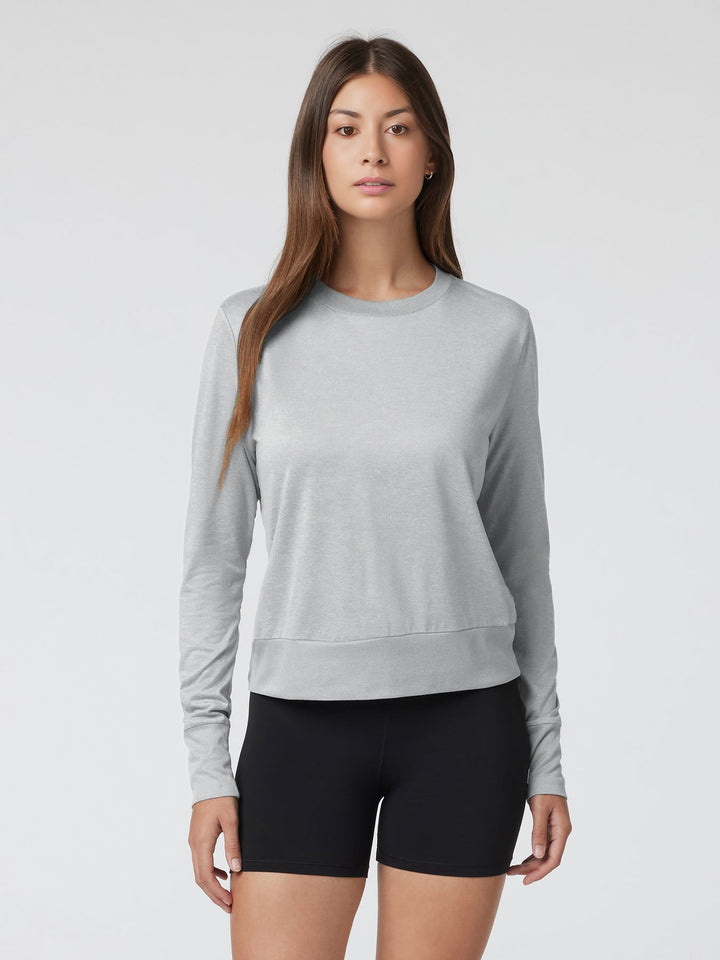 Women Velou Long Sleeve Tee and Wide Leg Pant Set