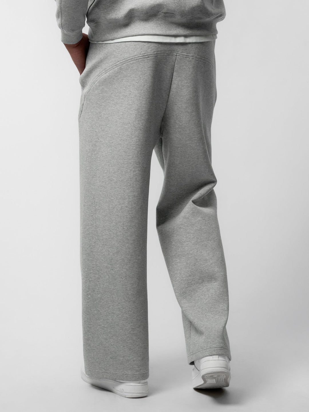 Cozyspacer Suedepatch Sweatshirt And Wide Leg Pants Set