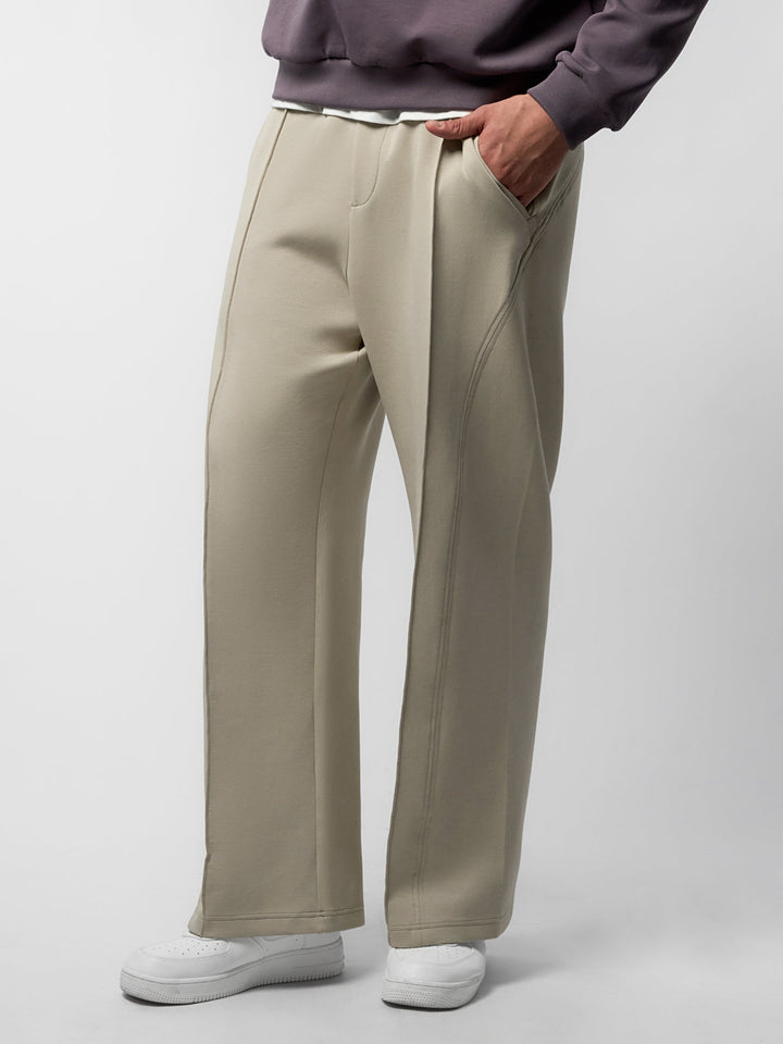 Cozyspacer Suedepatch Sweatshirt And Wide Leg Pants Set