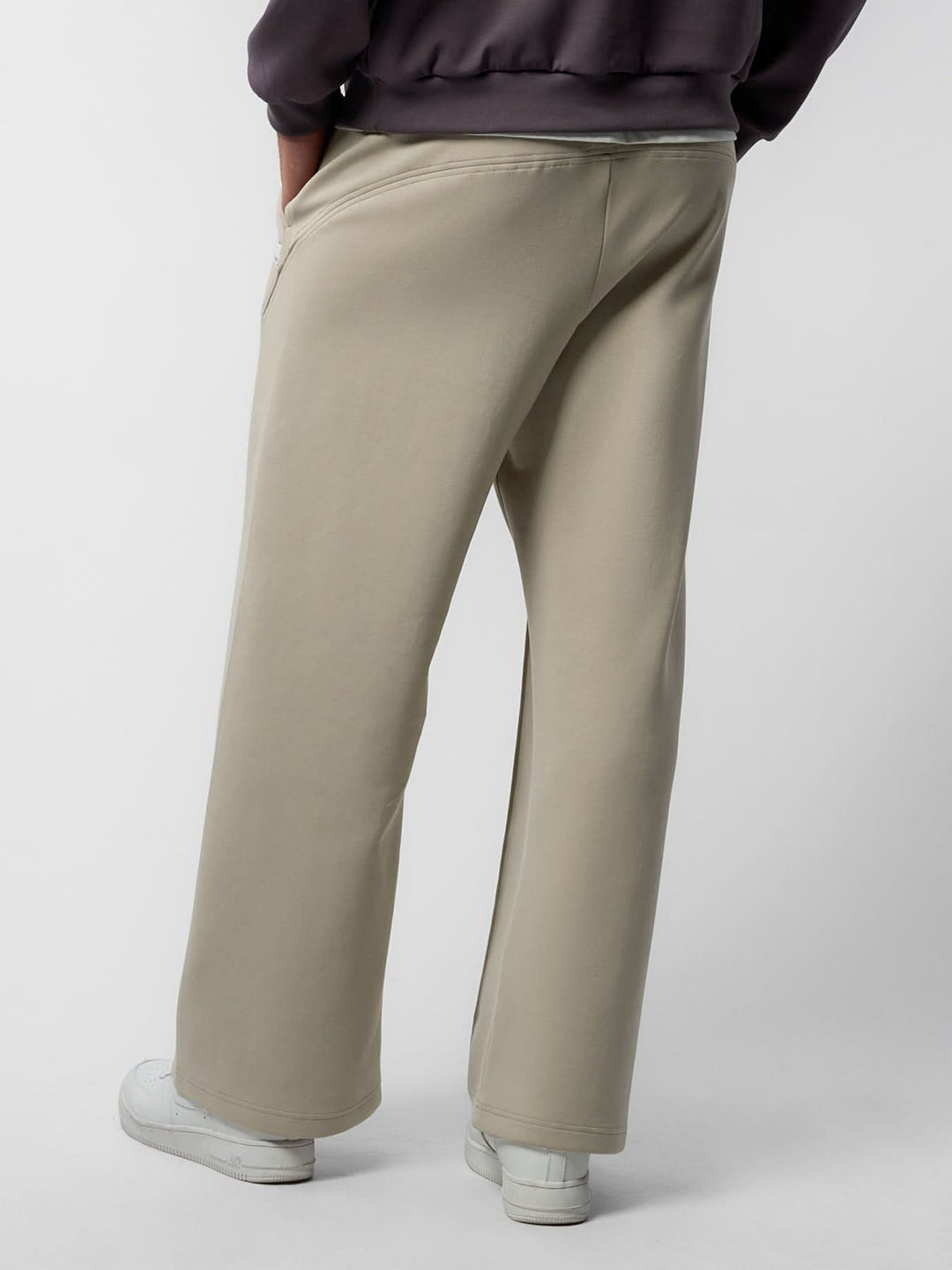 Cozyspacer Suedepatch Sweatshirt And Wide Leg Pants Set