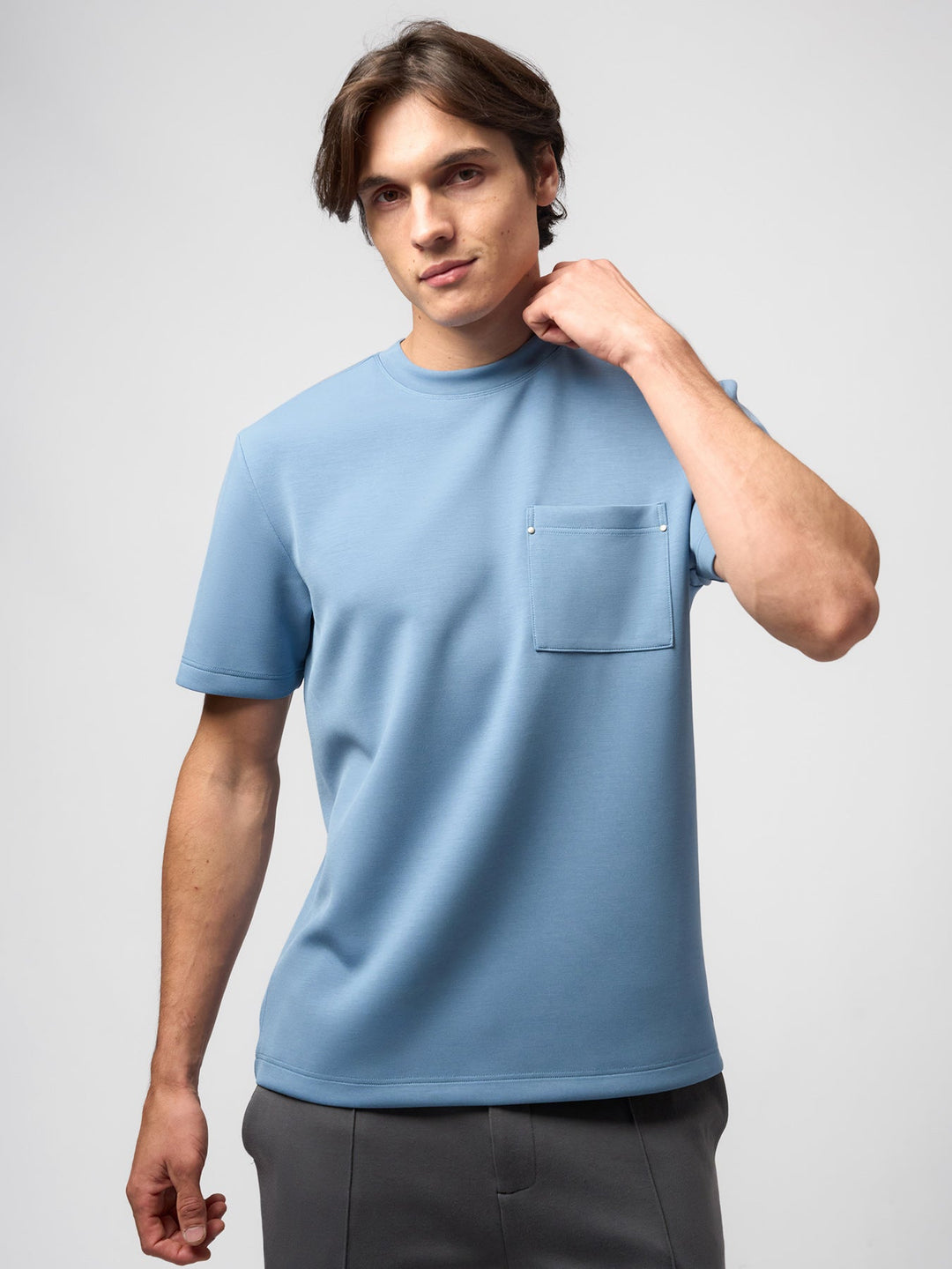 Modal Blend Pocket Tee with Rivet