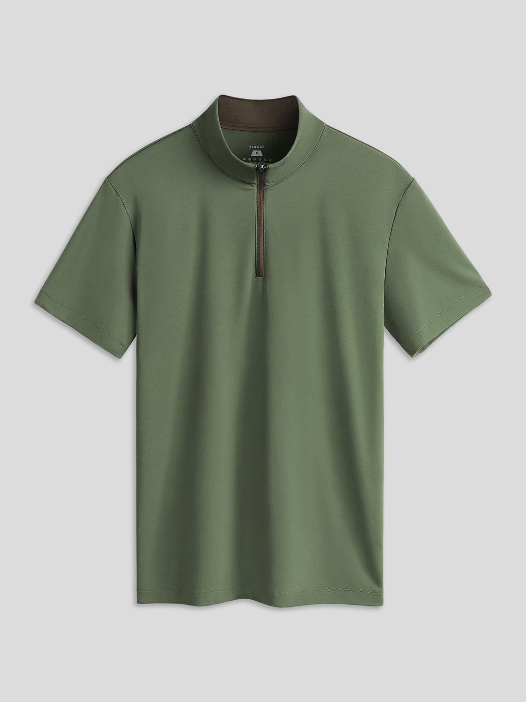 SmoothBlend Half Zip Mock Neck Short Sleeve Tee
