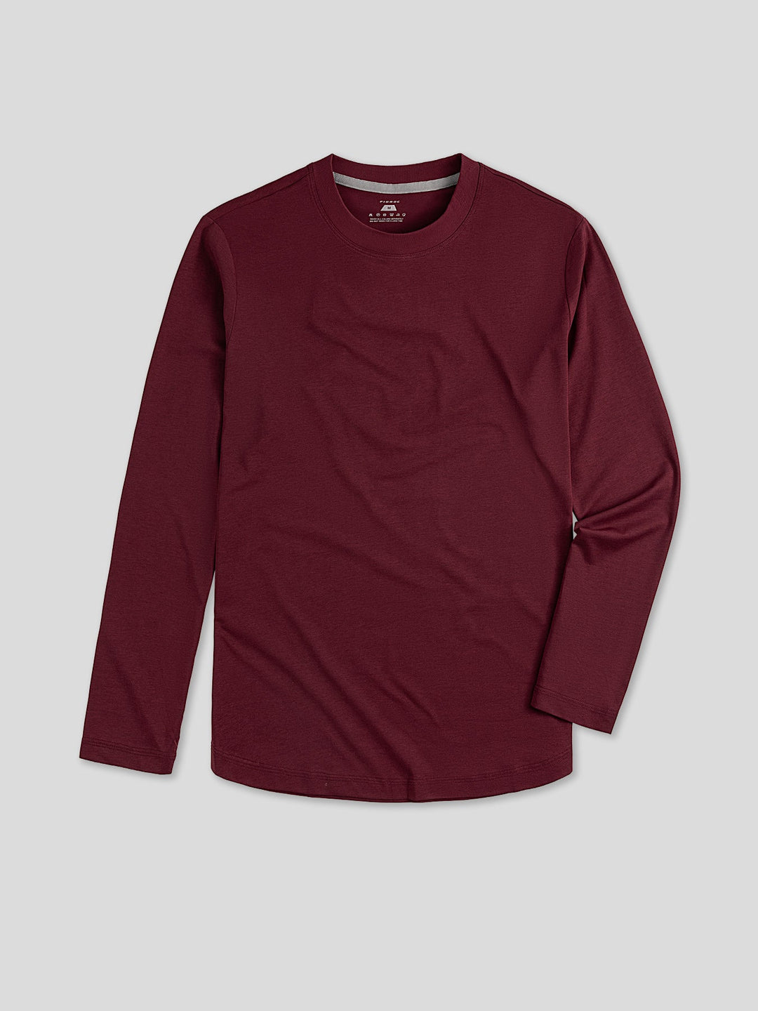 StaySmooth Long Sleeve Curve Hem Tee: Slim Fit