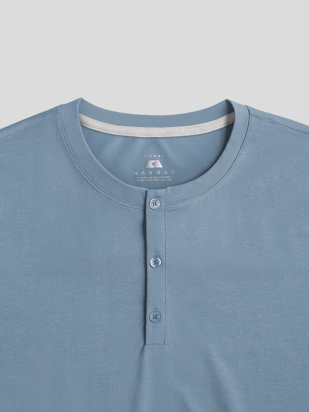 StaySmooth Long Sleeve Henley Drop-Cut Tee