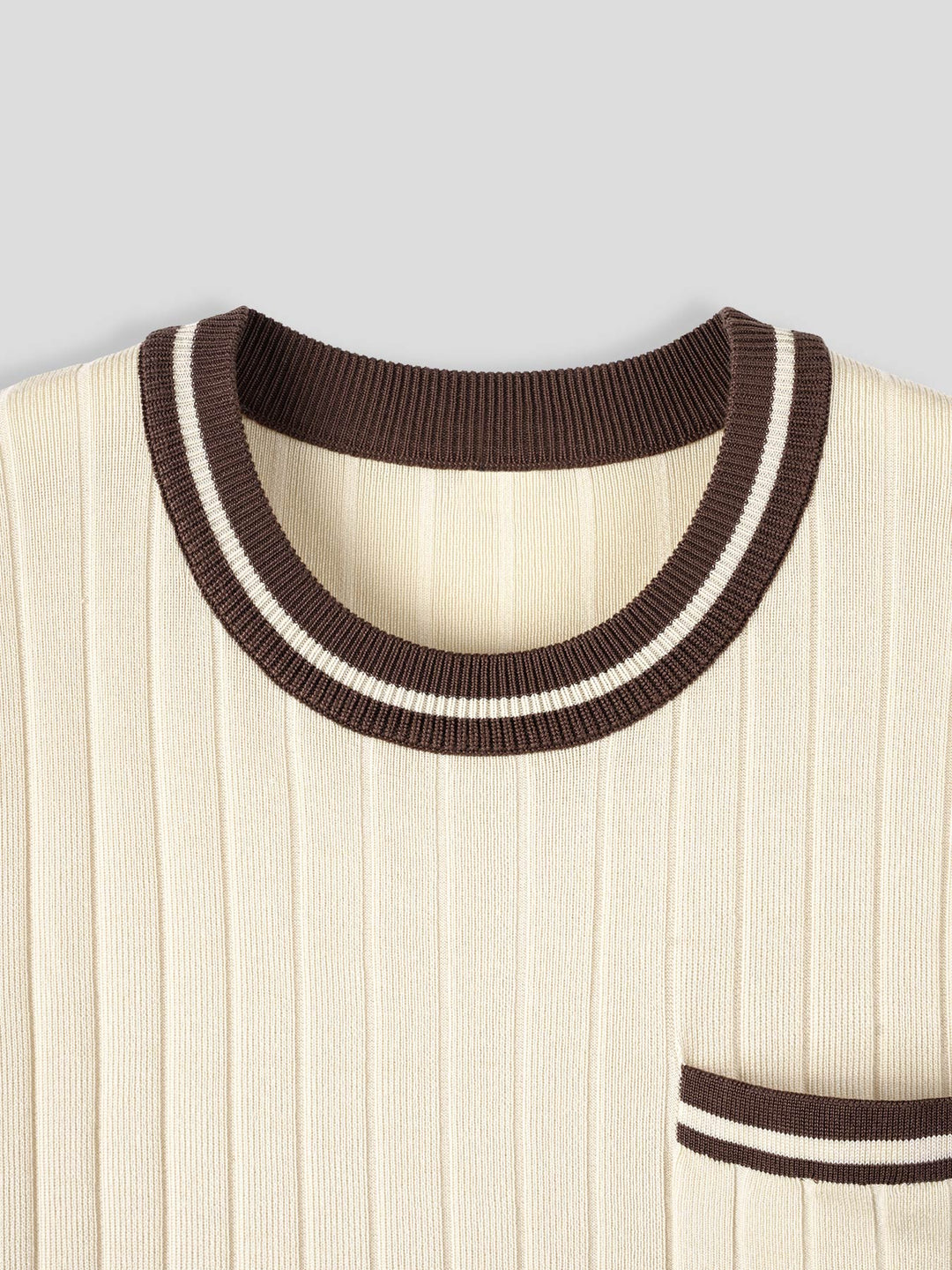 GentleKnit Vintage Style Short Sleeve Knitted T-Shirt