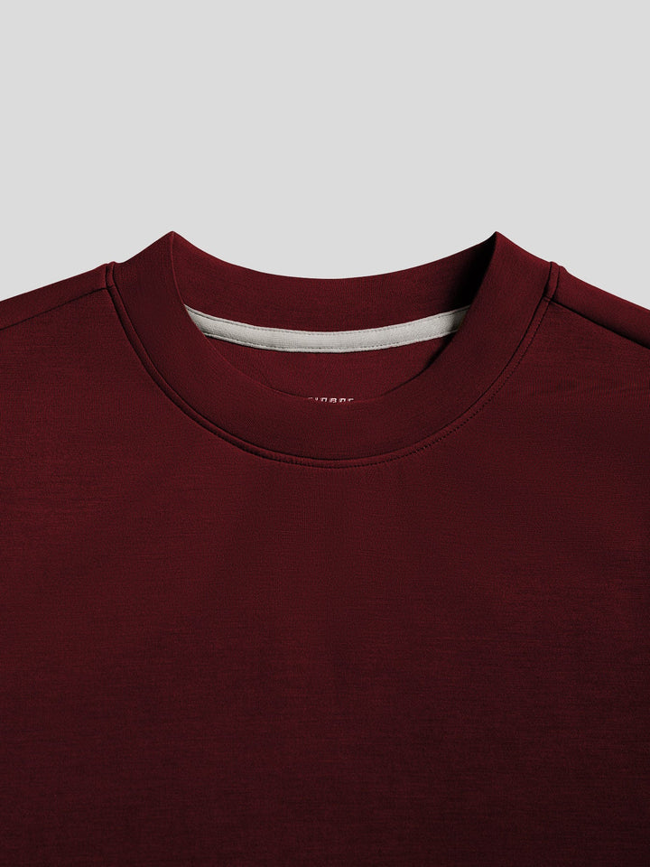 Modal Blend Elbow Patch Long Sleeve Tee:Slim Fit