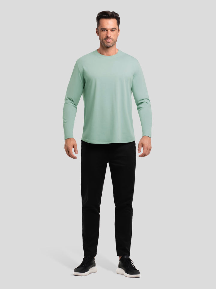 StaySmooth Long Sleeve Curve Hem Tee:Classic Fit
