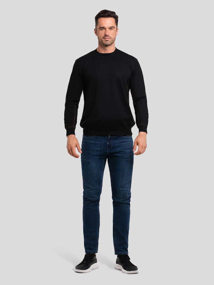 GentleKnit Contrast Stitch Sweater