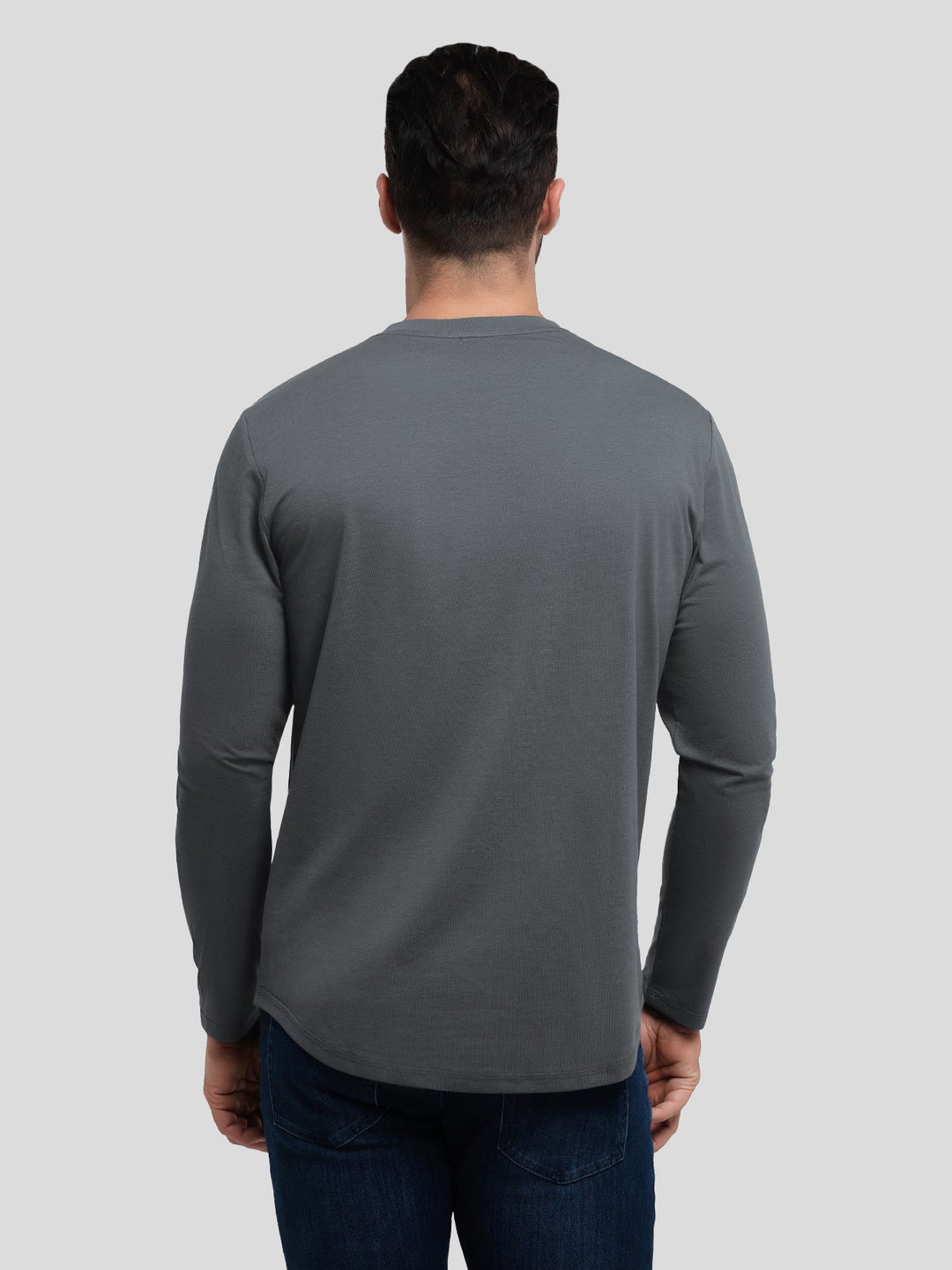 StaySmooth Long Sleeve Henley Drop-Cut Tee
