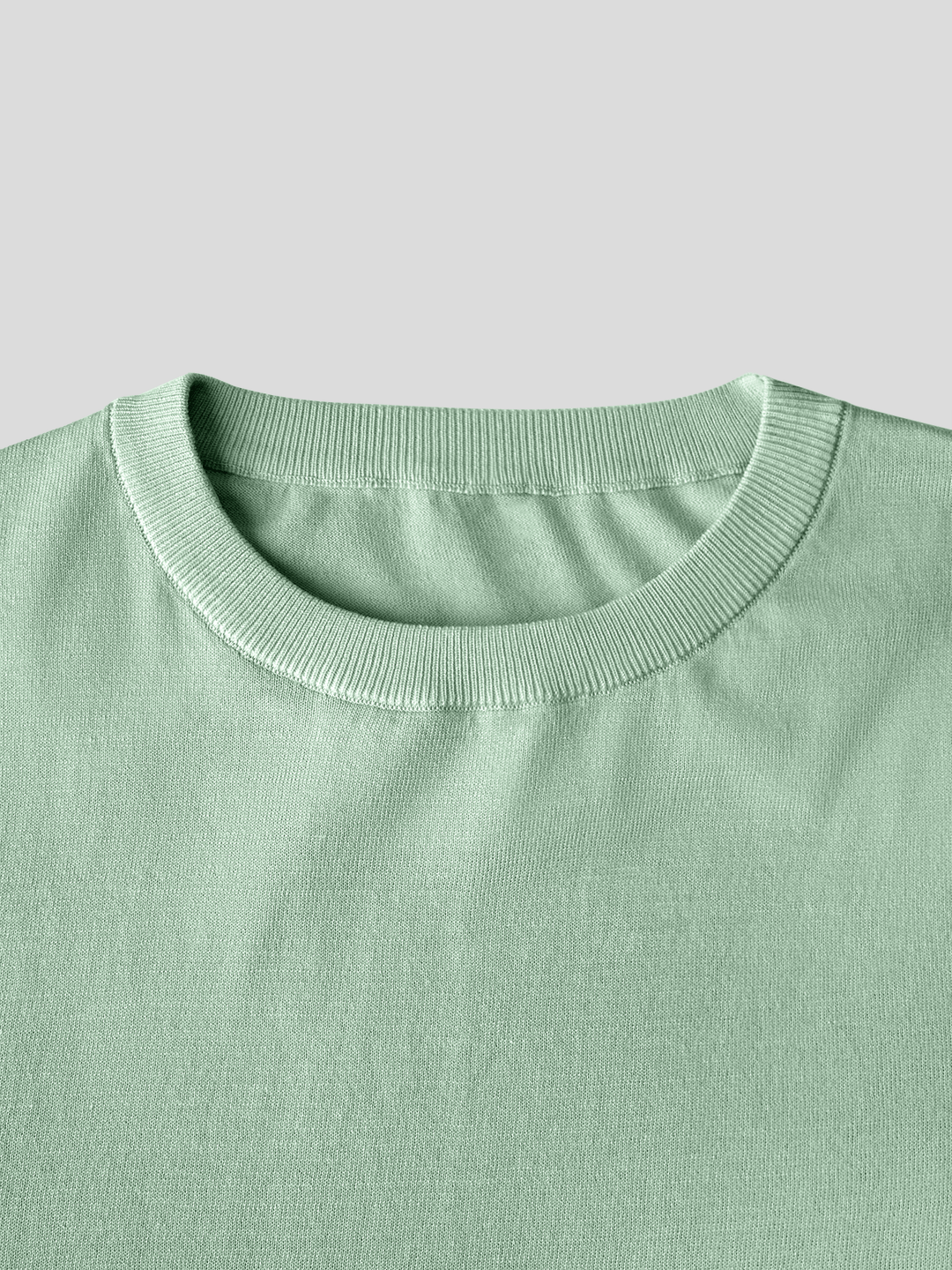 CoolKnit Color Blocked Cuffs Short Sleeve Knitted T-Shirt