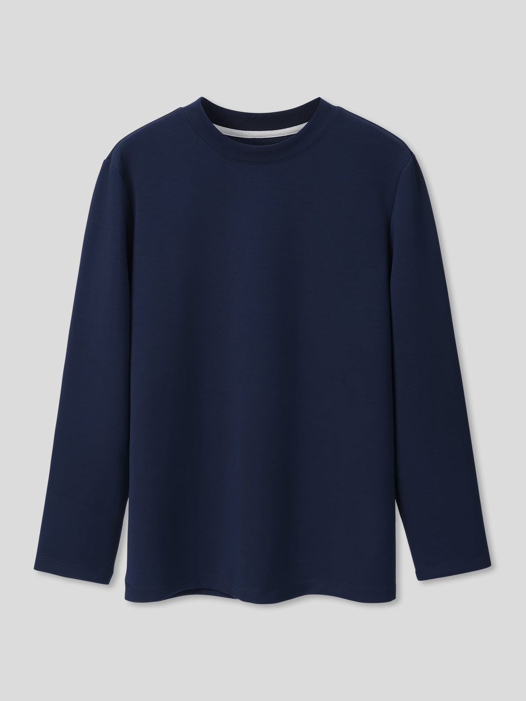 Modal Blend Elbow Patch Long Sleeve Tee:Classic Fit