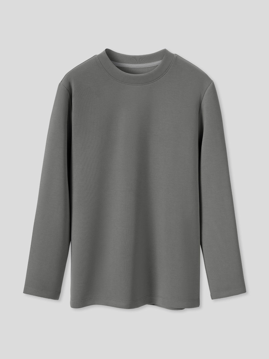 Modal Blend Elbow Patch Long Sleeve Tee:Slim Fit