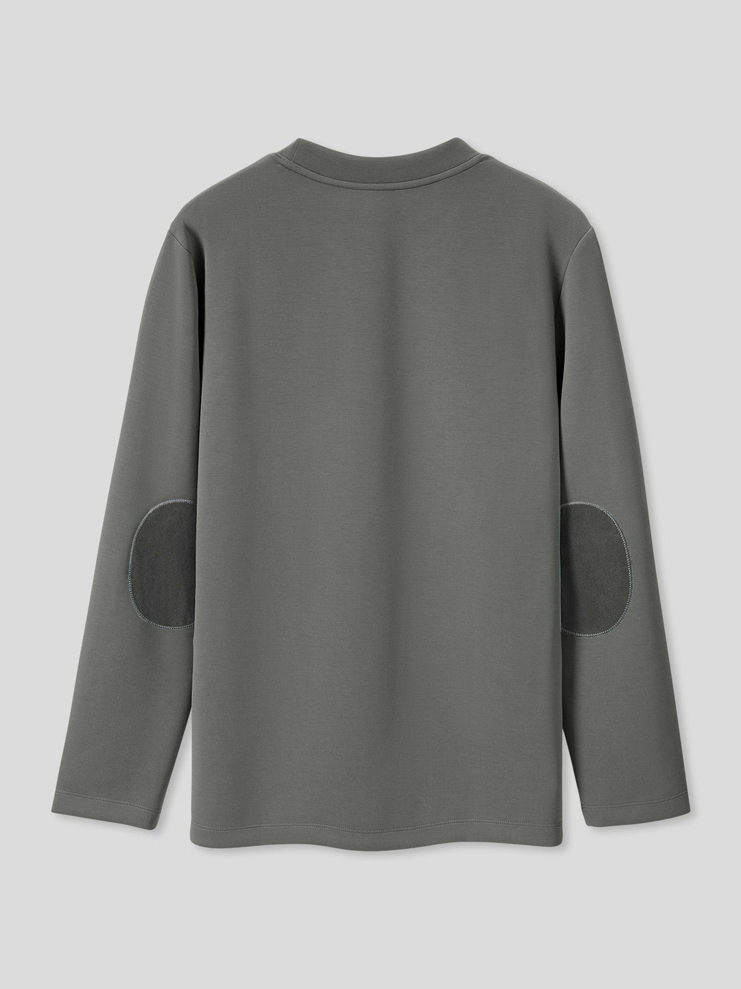 Modal Blend Elbow Patch Long Sleeve Tee:Classic Fit