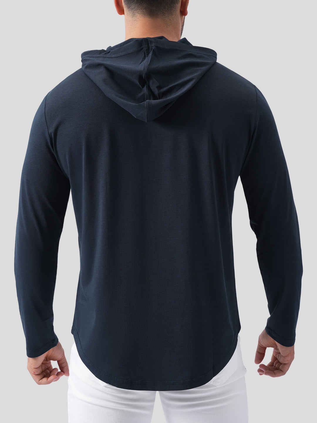 StaySmooth Long Sleeve Hooded Drop-Cut Tee