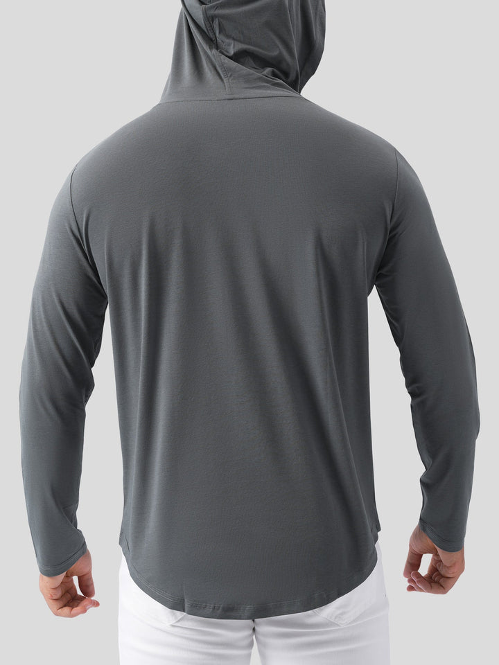 StaySmooth Long Sleeve Hooded Drop-Cut Tee