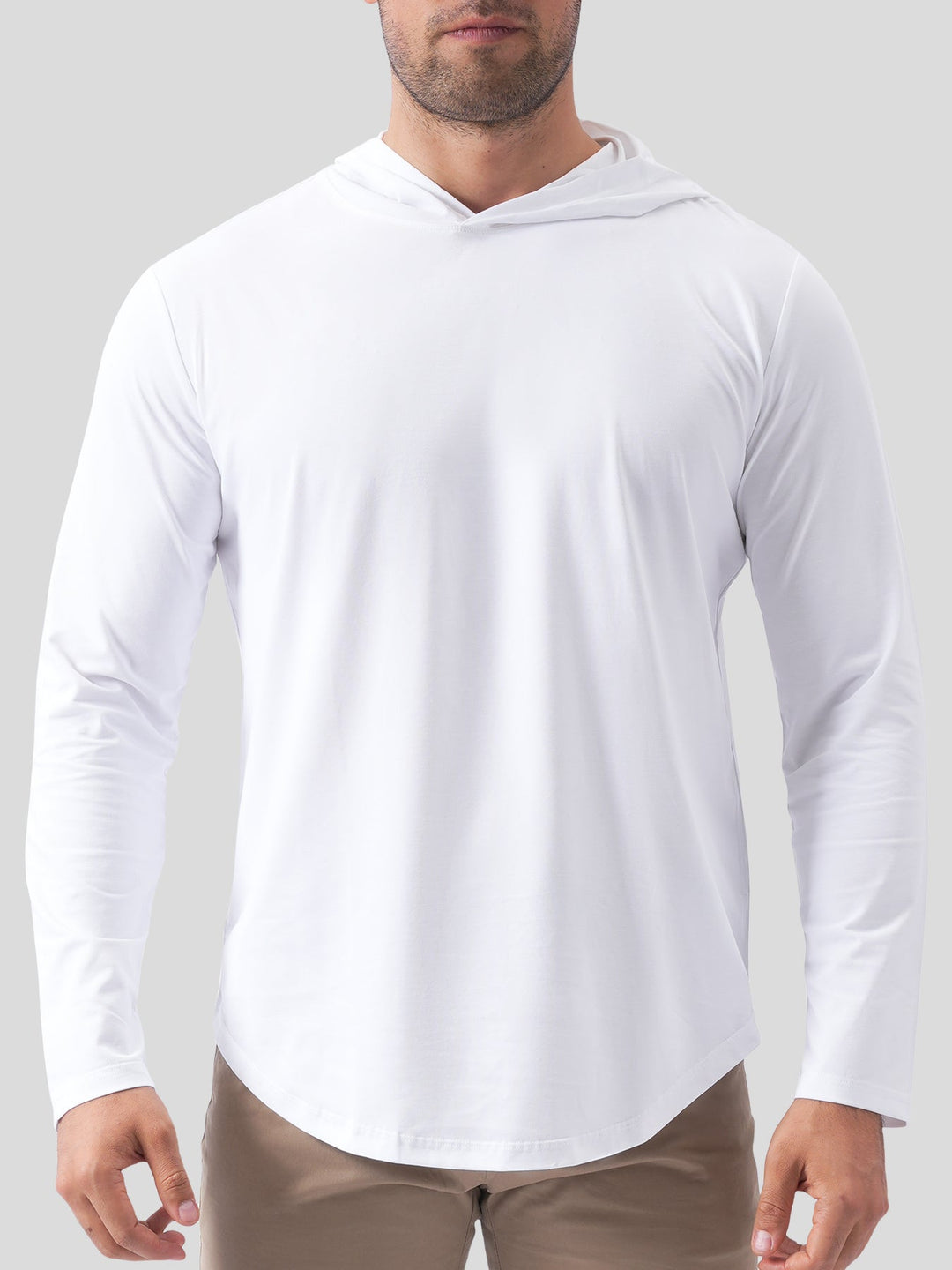 StaySmooth Long Sleeve Hooded Drop-Cut Tee