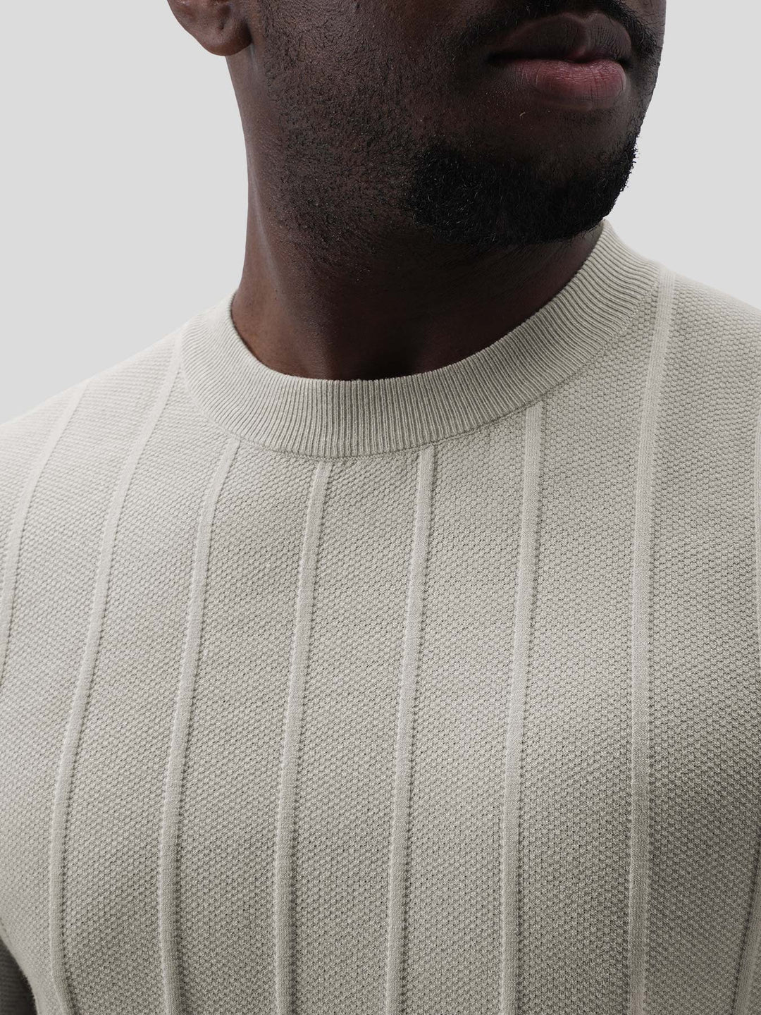 GentleKnit Breathable Striped Short Sleeve Knitted T-Shirt