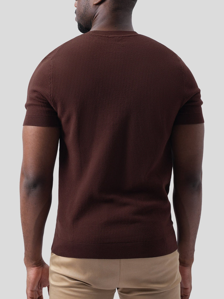 GentleKnit Honeycomb Short Sleeve Knitted T-Shirt