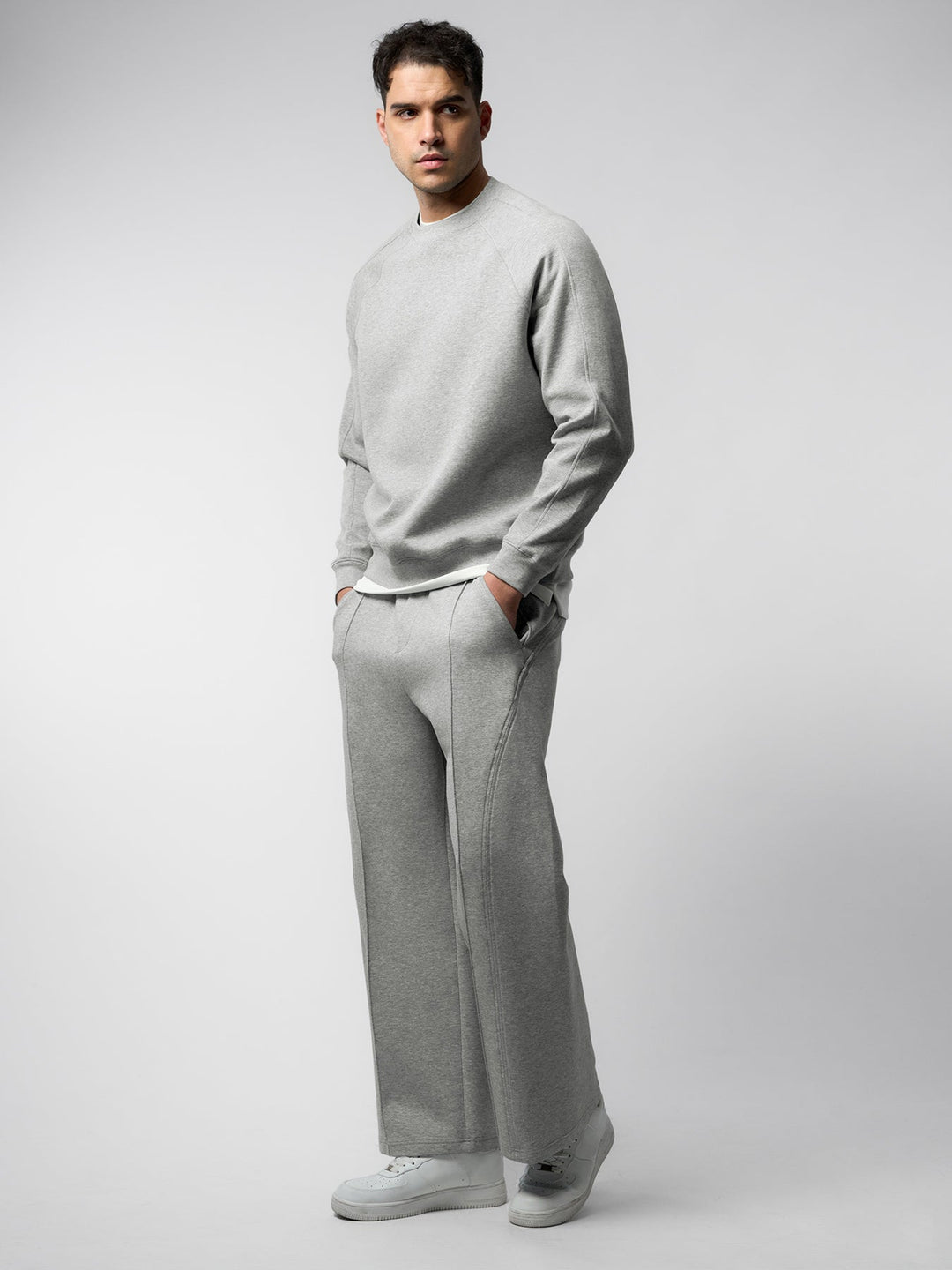 Cozyspacer Essential Sweatshirt And Wide Leg Pants Set