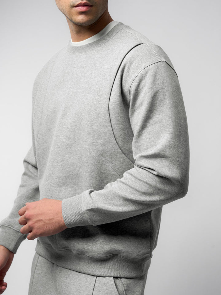 Cozyspacer Layered Sweatshirt And Wide Leg Pants Set
