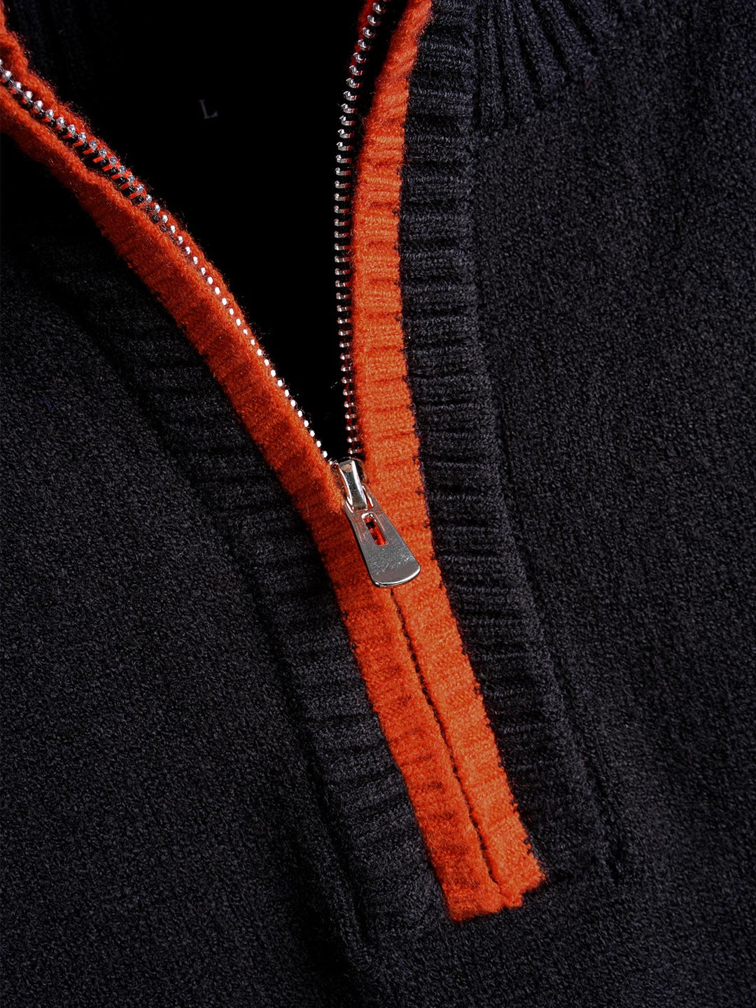 GentleKnit Half-Zip Contrast Color Sweater