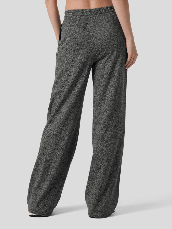 Women Velou Long Sleeve Tee and Wide Leg Pant Set