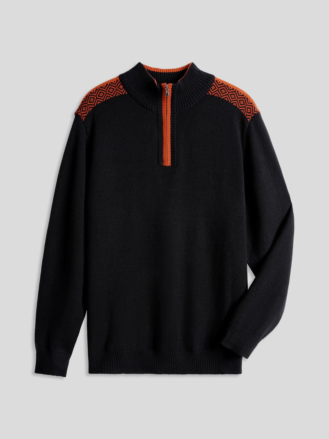 GentleKnit Half-Zip Contrast Color Sweater