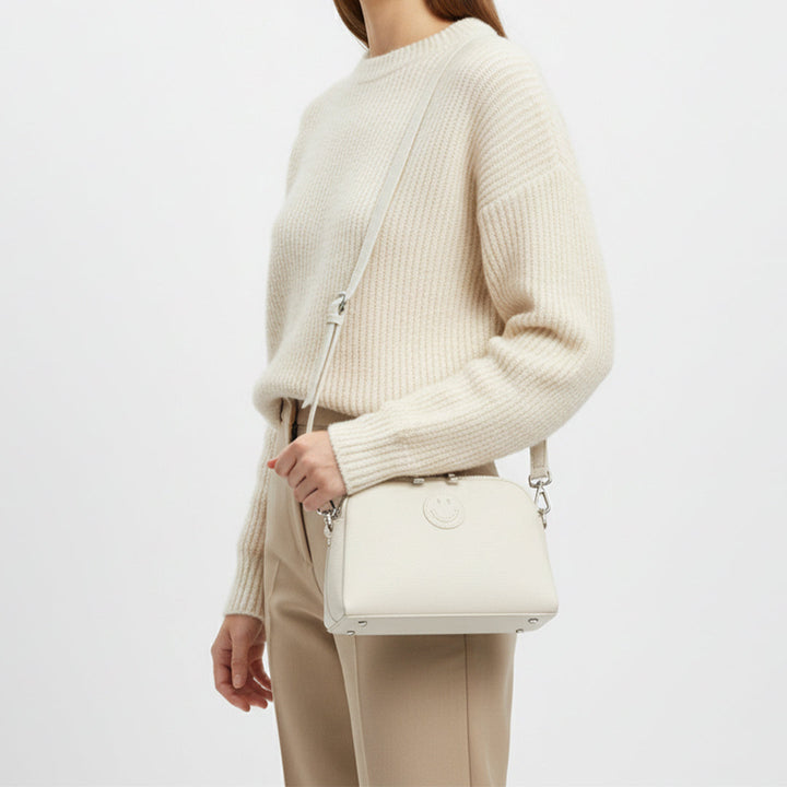 Leather Smile Shoulder Bag