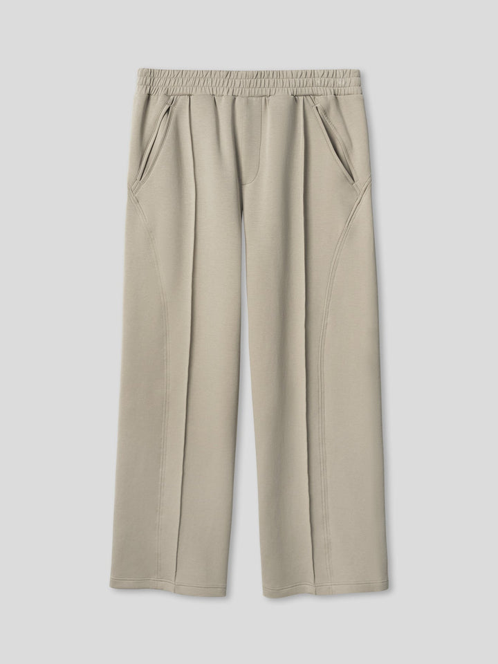 Cozyspacer Suedepatch Sweatshirt And Wide Leg Pants Set