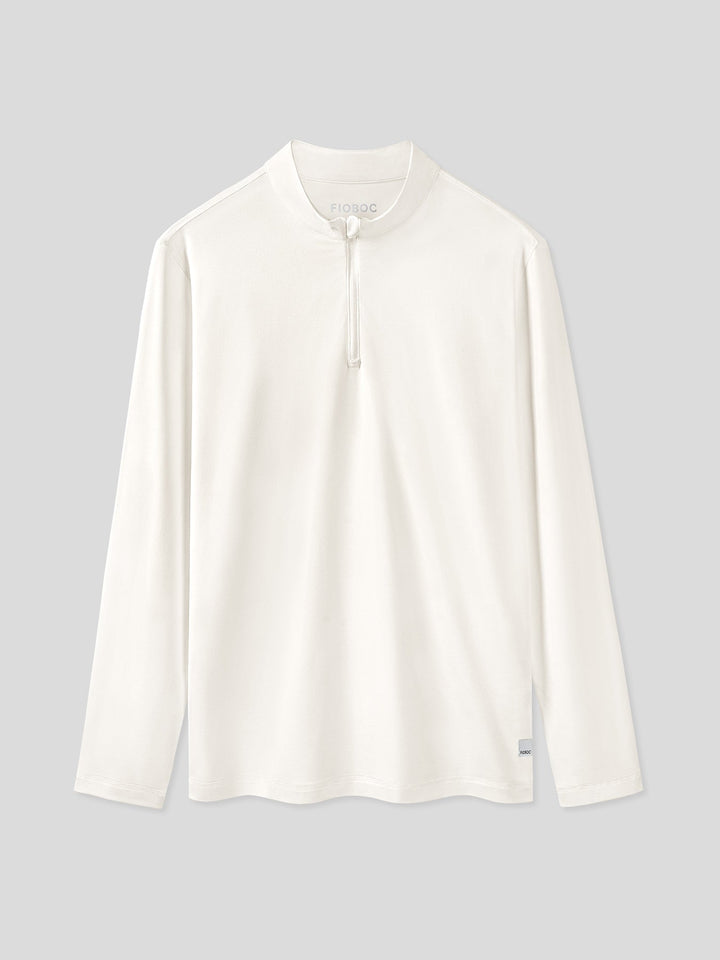 Velou Half Zip Long Sleeve Tee