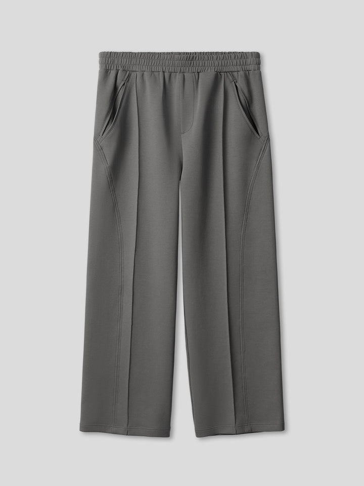Cozyspacer Layered Sweatshirt And Wide Leg Pants Set