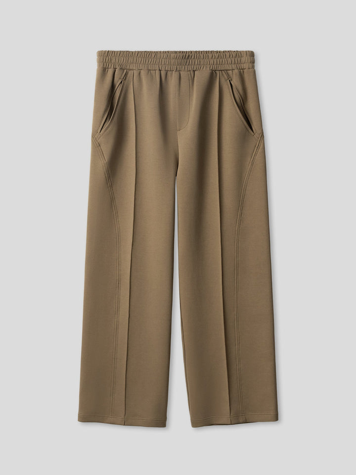 Cozyspacer Layered Sweatshirt And Wide Leg Pants Set