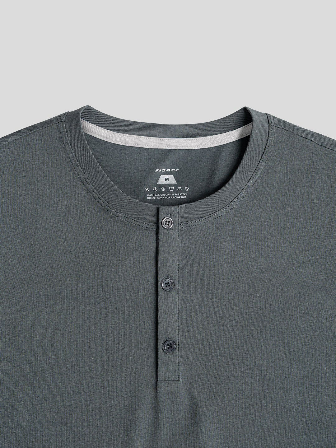 StaySmooth Long Sleeve Henley Drop-Cut Tee