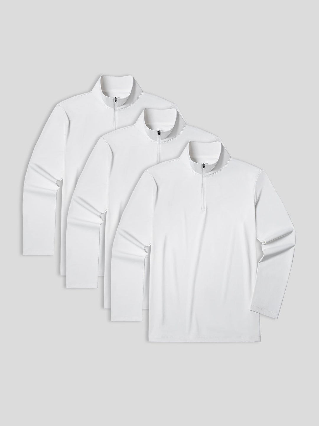 SmoothBlend Half Zip Mock Neck Tee 3-Pack: Zip Same Color