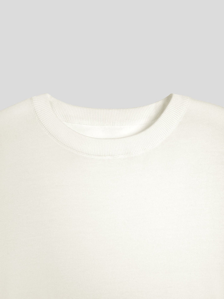 CoolKnit Color Blocked Cuffs Short Sleeve Knitted T-Shirt