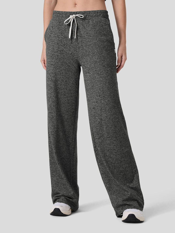 Women Velou Long Sleeve Tee and Wide Leg Pant Set