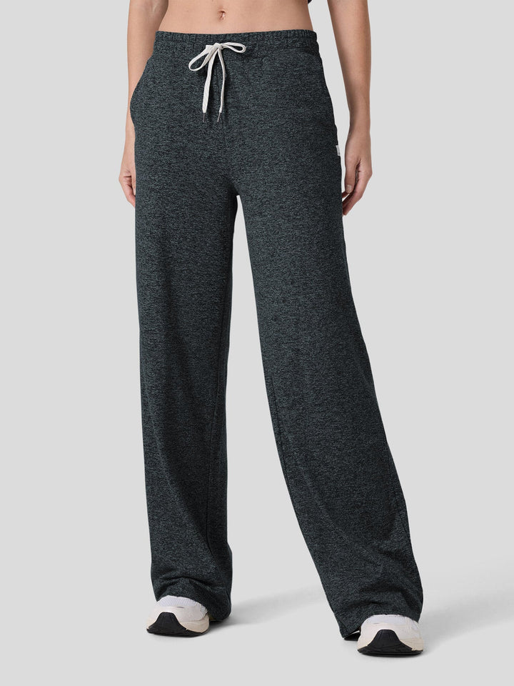 Women Velou Long Sleeve Tee and Wide Leg Pant Set